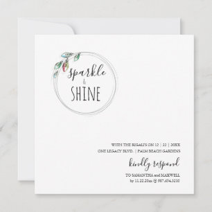 Unik Modern skandinavisk julinbjudan Anteckningskort