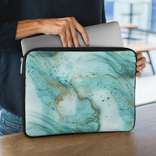 Unik modern Snyggt Marble Swirls Art Motif Laptop Fodral