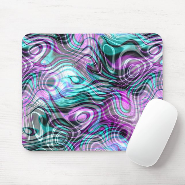 Unik modern Snyggt Marble Swirls Art Motif Musmatta (Med mus)