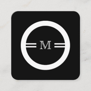 Unik Monogram Businesscards Fyrkantigt Visitkort