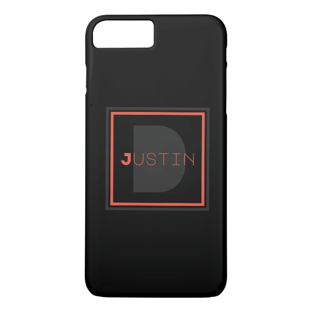 Unik monogram Case-Mate iPhone skal (Baksida)