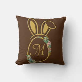 Unik monogram för Påskhare Kudde