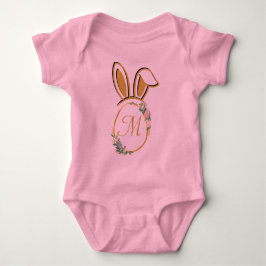 Unik monogram för Påskhare T Shirt