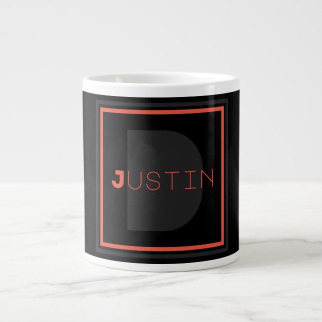 Unik monogram jumbo mugg (Framsidan)