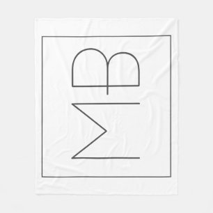 Unik monogrammad vit Elegant Fleecefilt