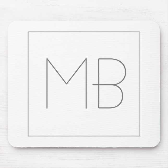 Unik monogrammad vit Elegant Musmatta (Framsidan)
