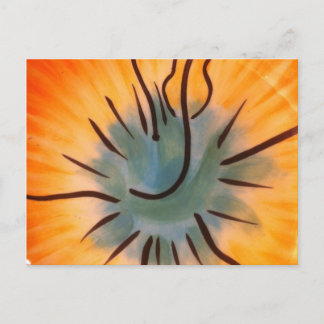 Unik Mönster-gåva för Bright Orange Contemporary Vykort