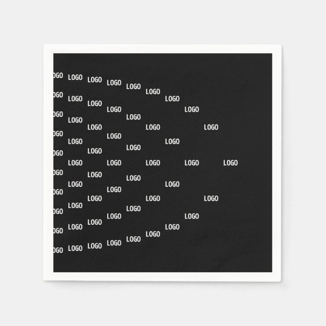 Unik Mönster med din Logotyp/uppladdad bild Pappersservett (Framsidan)