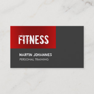 Unik Mörk Red Grått Personal Trainer Visitkort