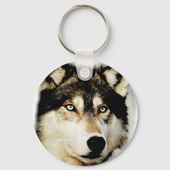 Unik Motiv Varg Nyckelring (Framsida)
