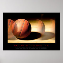 Unik Motivational Achievation Basketball Print Poster
