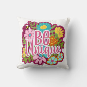 Unik motiverande blommig design kudde