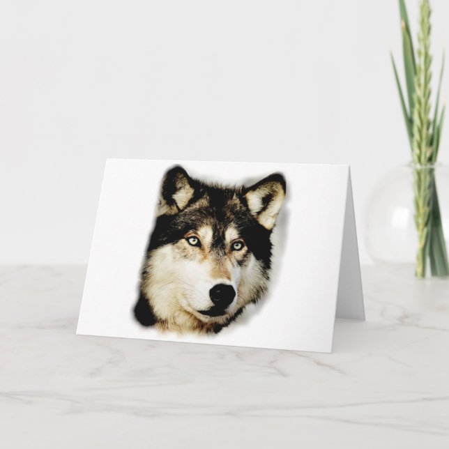 Unik Motiverande Varg Kort (Framsida)