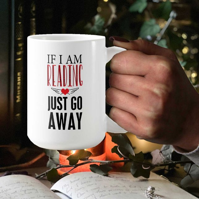 Unik Mugg för Bok Älskare om jag läser bort (A unique personalized gift for readers,  teachers or anyone who loves books and reading.  )