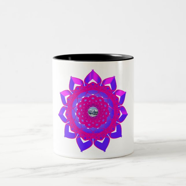 Unik Mystisk Design Två-Tonad Mugg (Center)