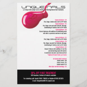 Unik Nagel Salon Flyer