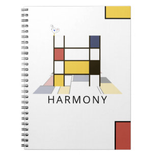 Unik neoplasticism Stil Monogram. BREV H Anteckningsbok
