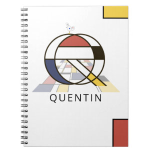 Unik neoplasticism Stil Monogram. Brev Q Anteckningsbok