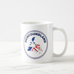 "Unik Newfoundland Karta Design Kaffemugg