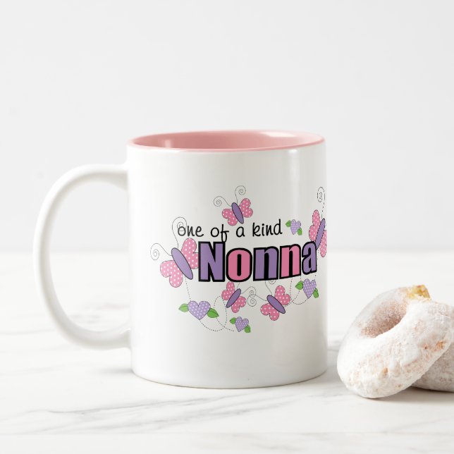 Unik Nonna Två-Tonad Mugg (Med munk)