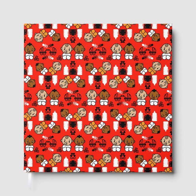 Unik Nyfödd bebis-gåva från Orange Gästböcker (Framsida)