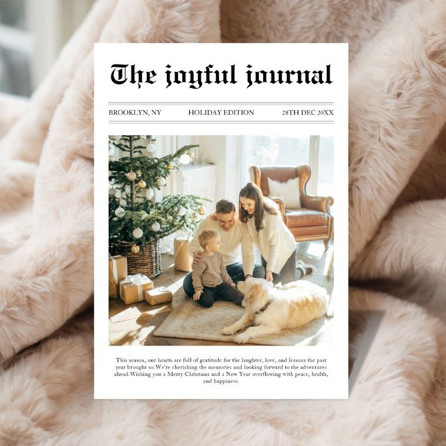 Unik nyhetsblapp jul - ett års foto julkort (Skapare uppladdad)