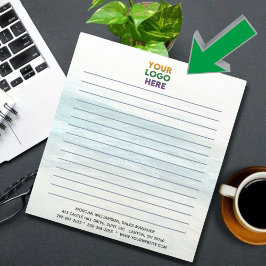 Unik oceanbakgrund, Logotyp för företag, länkad Anteckningsblock