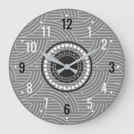 Unik och antikisk dekoration - Modern Grått Stor Klocka