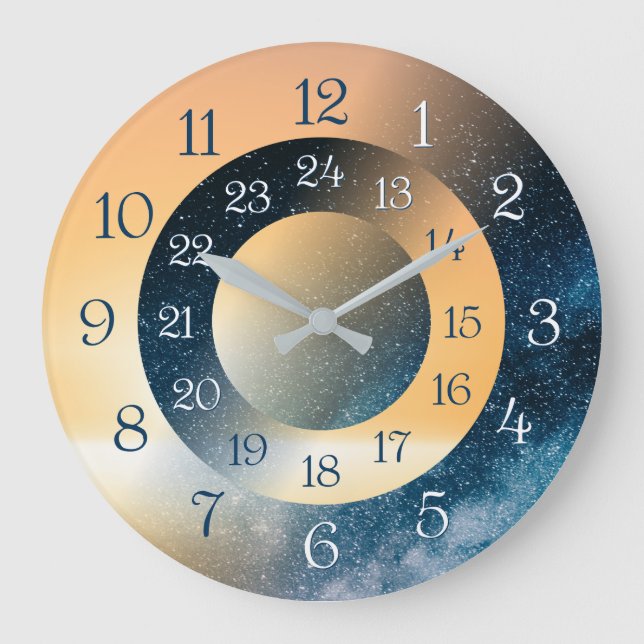 Unik och attraktiv 24-timmarsklocka stor klocka (Framsida)