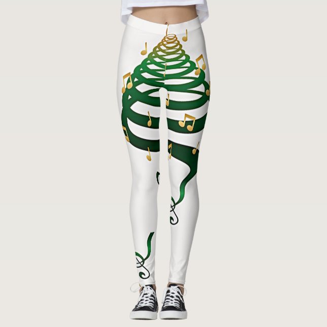 UNIK OCH COOLA *MYCKET MOD JULGRANAR* LEGGINGS (Framsida)