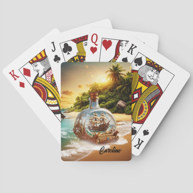 Unik och fantastisk flaska med frakt casinokort (Baksidan)