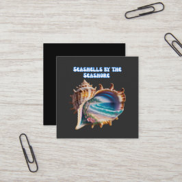 Unik och modern Seashells-verksamhet Fyrkantigt Visitkort