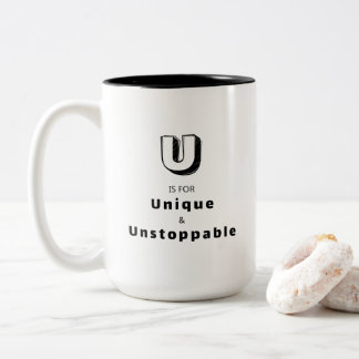 Unik och Obestoppbar U - Personlig Lyx Två-Tonad Mugg
