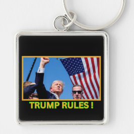 Unik och trenderande nyckelkedjedesign 2024 fyrkantig silverfärgad nyckelring