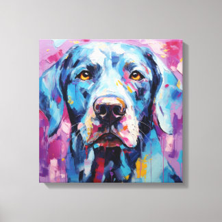 Unik Oljemålning för abstrakt Hund Wall Art Canvastryck