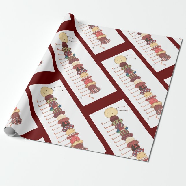 Unik omslagning av Papper-vattenpelare #2 Presentpapper (Utrullad)