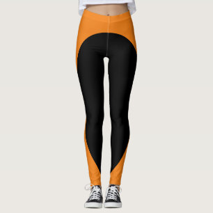 Unik Orange och svart Leggings