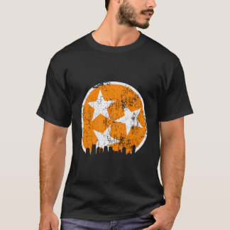 Unik Orange White Tennessee Statlig flagga Nashvil T Shirt