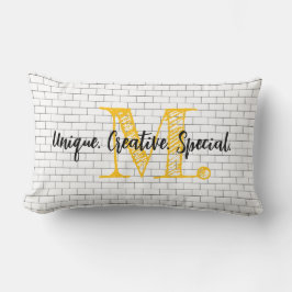 Unik Ord för inledande bekräftelse av modern typog Lumbarkudde