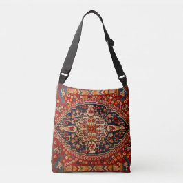 Unik oriental antik röd matta Kilim Axelväska