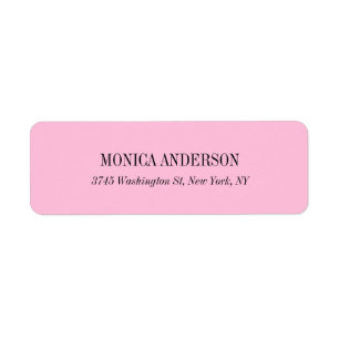 Unik originalversion av elegant Classic-Rosa Returadress Etikett