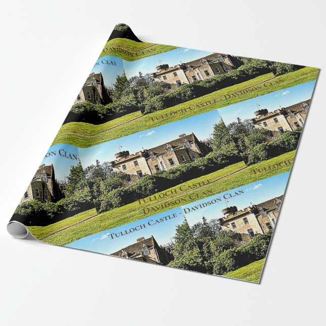 Unik Papper för tulloch slottet Davidson Klan Wrap Presentpapper (Utrullad)