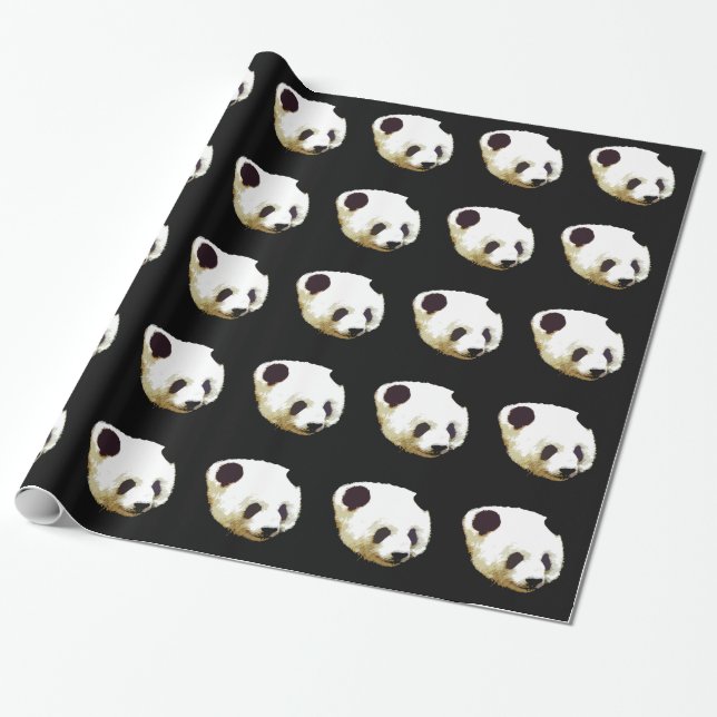 Unik Papper Panda-radbrytning Presentpapper (Utrullad)