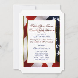 Unik patriotisk Elegant USA flagga Evening Bröllop Inbjudningar