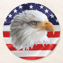Unik patriotisk gåva från örn underlägg papper rund