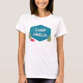 Unik Personlig Camp Namn Födelsedagsfest T Shirt