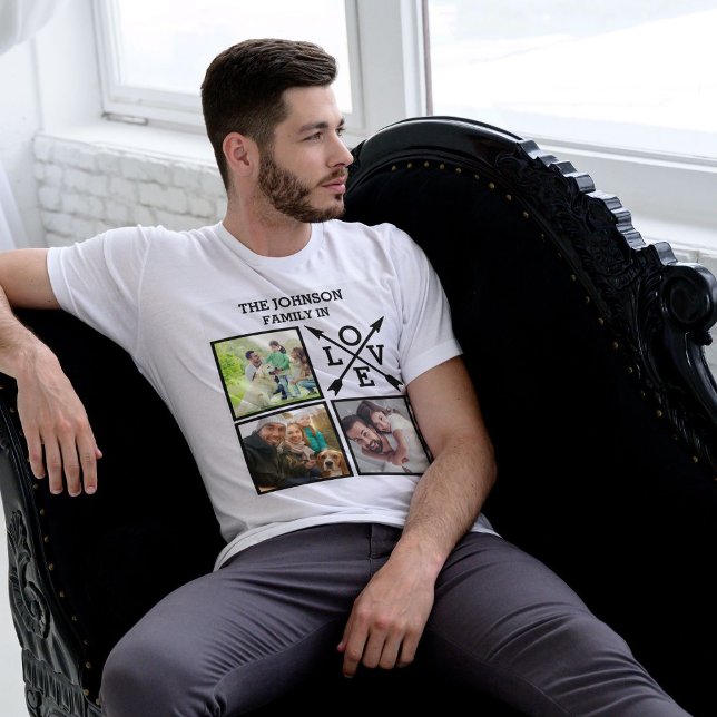 Unik personlig-familj i Kärlek Photo Collage T Shirt (Skapare uppladdad)