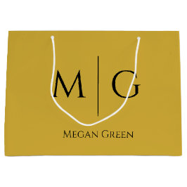 Unik personlig monogram stor presentpåse design
