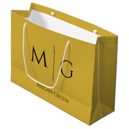 Unik personlig monogram stor presentpåse design