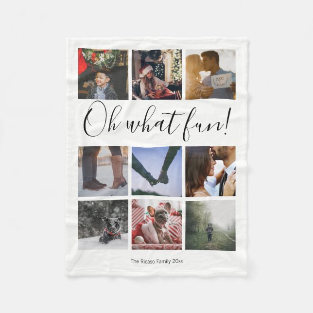 Unik Personlig Oh What Roligt Fleecefilt (Framsidan)